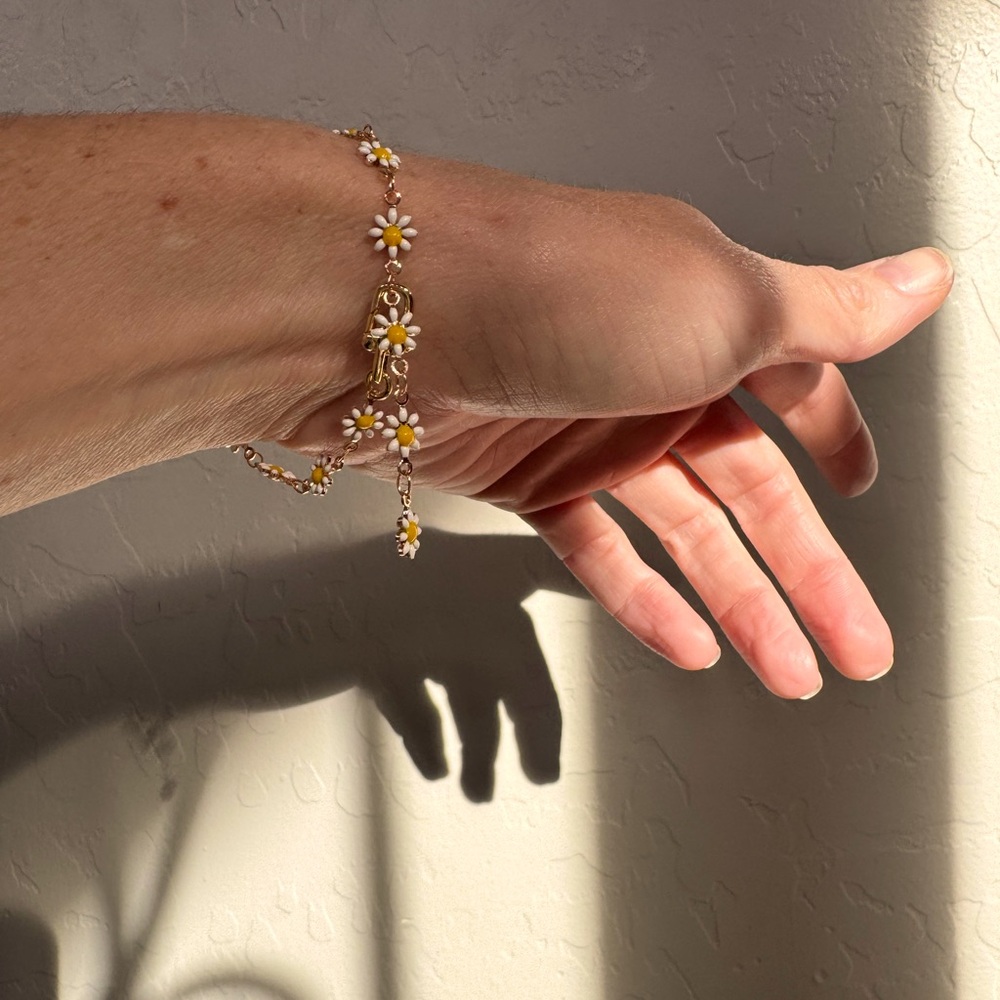 Daisy chain bracelet with carabiner style clasp